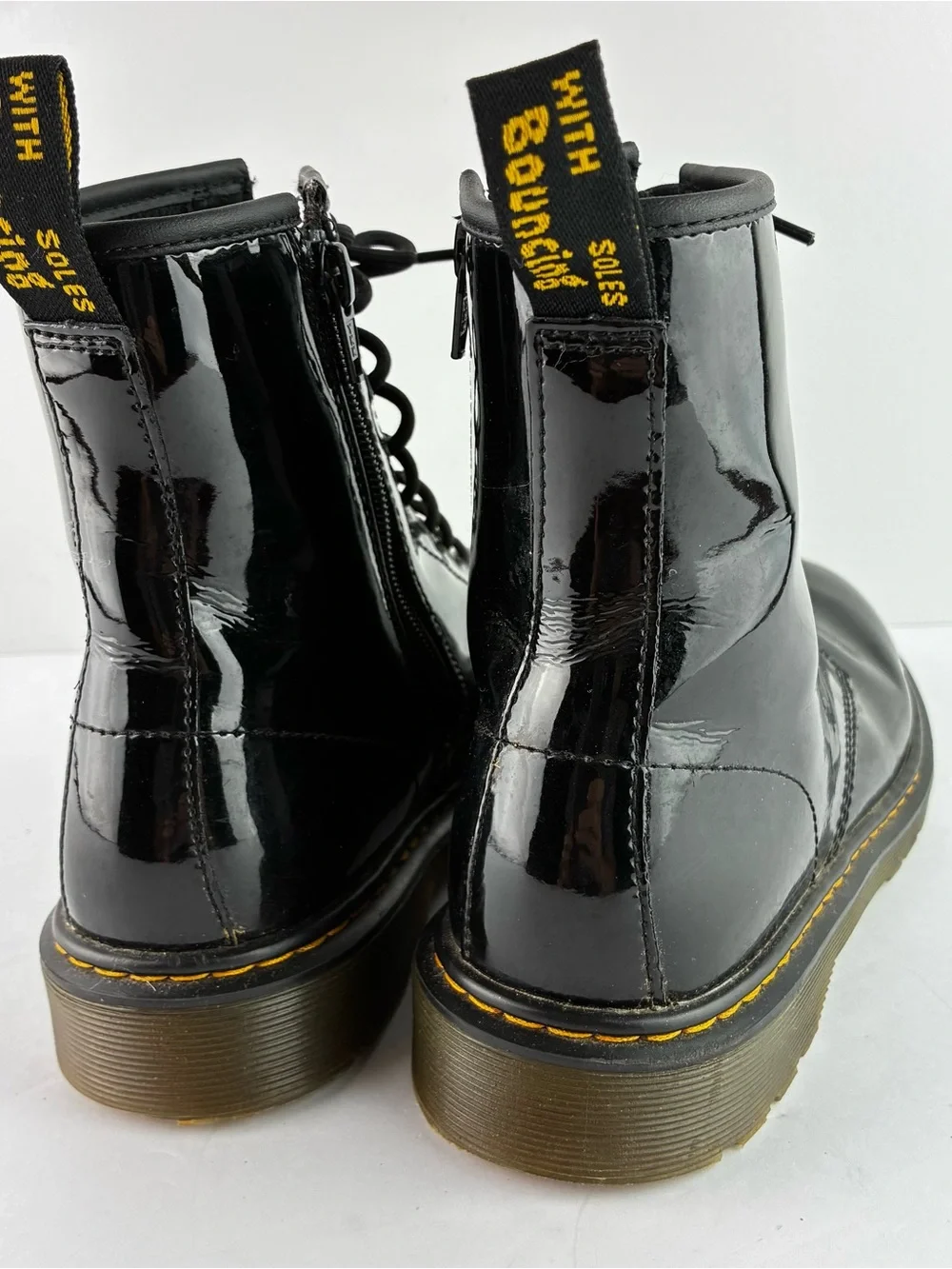 Dr. Martens 1460 Black Patent Leather Lace Up Boots
